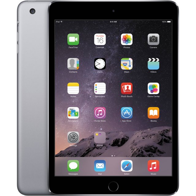 Refurbished Apple iPad Mini 3 A1600 (WiFi + Cellular Unlocked) 64GB Space Gray (Grade A)