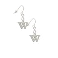thumbnail image 3 of Delight Jewelry Silvertone Large Initial - W - Silver tone Infinity French Earrings, 3 of 4