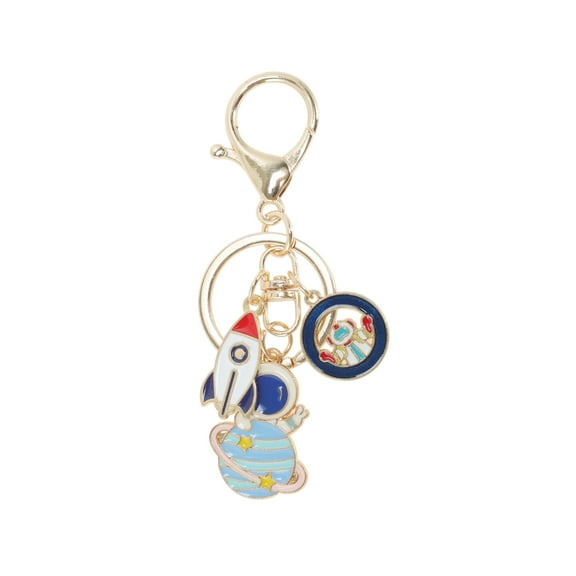 Unique Bargains 1 Pc Handbag Charms Keychains Astronaut Type 1 Bag Accessories Blue