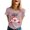 Pink, variant on Merry Christmas Tshirts Women Short Sleeve Casual Crewneck Cute Santa Claus Graphic Tees Holiday Party Tops