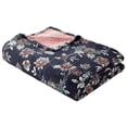 thumbnail image 5 of Mainstays 100% Cotton Matelassé Quilt, Full/Queen, Reversible, Navy Floral, 5 of 8