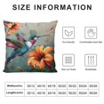 thumbnail image 5 of Pratyus Hummingbird Flowers Square Pillow Cover Case for Cushions Sofa Bed Outdoor Decoration Car Couch Bedroom Spring Aesthetic Decorative 1PC 22x22in, 5 of 5