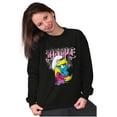 thumbnail image 4 of Urban Smurfette Dope Cartoon Attitude Women Crewneck Sweatshirt Brisco Brands S, 4 of 5