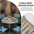 thumbnail image 2 of Burnt Orange Grey Flower Round Tablecloth for 36-44 Inch Tables, Fitted Table Cover with Elastic Edge, Botanical Spring Floral Waterproof Outdoor Table Cloth Protector for Patio Garden Dinner Picnic, 2 of 9
