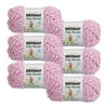 Bernat® Baby Blanket™ Marl #6 Super Bulky Polyester Yarn, Pink Twist 3.5oz/100g, 72 Yards (6 Pack)