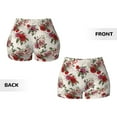 thumbnail image 5 of Xecao Rose Flowers Print Workout Shorts for Women Soft Smooth Gym Yoga Scrunch Active Tennis Workout Running Shorts, 5 of 9