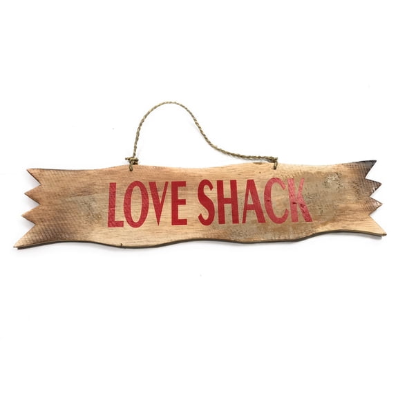 Love Shack White Wash & Red Sign - 20" - Home Decor | #snd25111r