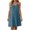 Navy #011, variant on Womens Mini Dress Summer Sleeveless Spaghetti Strap Short Dresses Gauze Loose Casual Beach Sundress 2XL