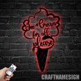 thumbnail image 2 of Craftnamesign Ice Cream Shop Metal Wall Art with LED Lights, Ice Cream Lovers Home Decor, 2 of 5