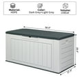 thumbnail image 3 of BAYUELSWU 158 Gallon Outdoor Storage Box, Deck Box Lockable Large Resin Deck Box Waterproof for Garden Tools, Supplies, Toys, 3 of 7
