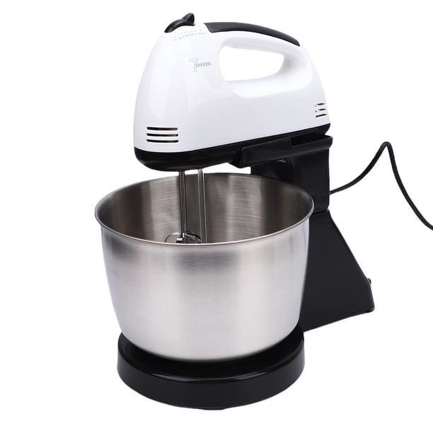 Batidora Batidora De Pie Batidora Eléctrica De Cocina Batidora De Alimentos Pequeña De 7 Velocidades Con Tazón De Acero Inoxidable Para Hornear Negro
