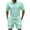 Mint Green, variant on Ohufall Men's 2 Piece Outfits Fashion Solid Short Sleeve Beach Shirts with Drawstring Shorts Summer Two Piece Outfits Breathable Athletic Sports Sweatsuit Sets