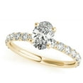thumbnail image 4 of Pompeii 1 1/2Ct Oval Diamond Engagement Ring 14k White Yellow or Rose Gold Lab Grown, 4 of 6