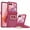 Red, variant on Dteck Case Built-in Front Screen Protector for Motorola Razr 2026/2025/2024,Shockproof PC Hinge Protection Case Ring Stand Matte Translucent Cover for Motorola Razr 2026/Razr 2025/Razr 2024,Black