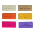 thumbnail image 5 of 10Pcs Hand Made With Love Labels Tags For Clothes Handmade PU Leather Labels DIY Hats Bags Sewing Tags Garment Accessories, 5 of 7