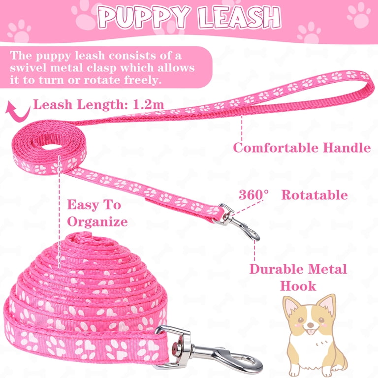 AOWOO 36-Piece Puppy Collar and Leash Set, Multicolor photo 3