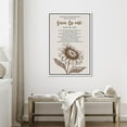thumbnail image 4 of IDEA4WALL Framed Canvas Print Sunflower Wisdom Inspirational Poem with Phonetic Illustrations Wall Art Contemporary Romantic Relax/Calm for Living Room, Bedroom, Office - 16"x24" WHITE, 4 of 5