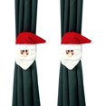 thumbnail image 1 of Hebilla de cortina de Navidad, 2 piezas de alzapaños de cortina de Navidad, hebillas de cortina de Papá Noel, decoración navideña, correa de cortina ajustable para dormitorio, fiesta, restaurante, dec, 1 of 5