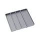 thumbnail image 2 of Organizador de cubiertos de plástico expandible | Bandeja para utensilios de cajón | Compartimentos segmentados ajustables | Material higiénico duradero | Drenaje de fondo | Negro Gris |, 2 of 7