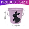 thumbnail image 3 of Easter Mini Buckets,Small Metal Rabbit Buckets with Handle – 4.1" Galvanized Bucket Leak Proof & Rust Resistant,Best for Easter Party Décor,Candy Craft,Pencill Holder Classrooms(Purple), 3 of 9