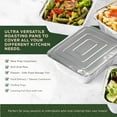 thumbnail image 4 of PAMI Half Size Deep Disposable Aluminum Pans With Lids 9x13inch, 25 pack Foil Baking Cake Pans for Oven & Grill, 4 of 5