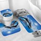 thumbnail image 3 of 4 Pieces Dolphin Shower Curtains with Non-Slip MatsAnimals, Toilet Lid and Bath Mat, Vintage Waterproof Bathroom Shower Curtain with 12 Hooks, 3 of 5