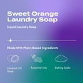 thumbnail image 2 of Zum by Indigo Wild Laundry Soap - Liquid, Plant-Based Soap with Baking Soda, Essential Oils, Coconut Oil & More - Wash Up to 64 Loads - Sweet Orange - 64 fl oz, 2 of 8