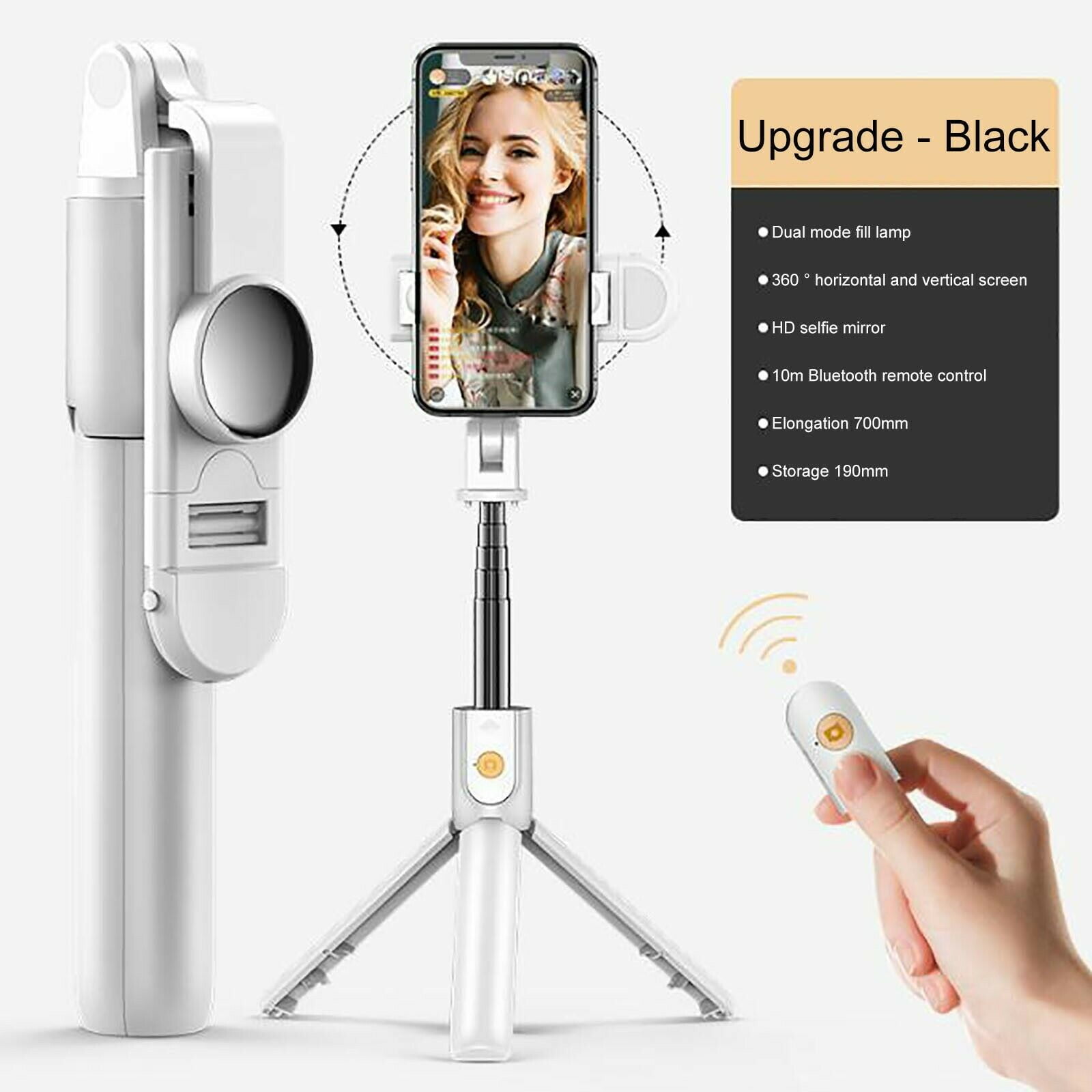 Android and Tablets WHITE Wireless Bluetooth Remote Shutter Control with Camera Activation used with Monopod Selfie Stick for Apple iPhone 6 Plus Iphone 5 4 iOS