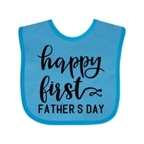 Inktastic Happy 1st Father's Day Design Boys or Girls Baby Bib
