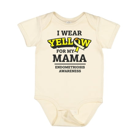 

Inktastic I Wear Yellow for My Mama Boys or Girls Baby Bodysuit