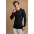 thumbnail image 3 of Men's Cottonique M17772 Latex Free Organic Cotton Ribbed T-Shirt (Black L), 3 of 5