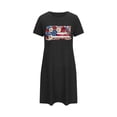 thumbnail image 4 of Uootdi Womens Patriotic Dresses Crew Neck Short Sleeve American Flag Print Sundresses Casual Loose Breathable Soft Stretchy Daily Wear Dresses Gift, 4 of 6