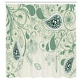 thumbnail image 2 of Ambesonne Paisley Shower Curtain, Floral Vintage Patterns, 69"Wx75"L, Laurel Green, 2 of 4