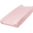 thumbnail image 4 of Funda para cambiador de pañales, ultrasuave, con lunares minky, transpirable, para cambiar pañales, para bebés, niños y niñas (rosa/gris), 4 of 5