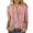 Pink, variant on Otvok Women Cotton Linen Crew Neck Short Sleeve Tunic, Tee Shirts Tops Loose Fit, Linen Blouse for Women