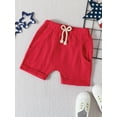 thumbnail image 6 of Bagilaanoe 4th of July Clothes for Toddler Baby Boys Short Sleeve Letter Print T-Shirts Tops + Shorts 6M 12M 18M 24M 3T Kids Independence Day Outfits 2pcs Short Pants Set, 6 of 9