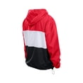 thumbnail image 3 of Men's New Era Scarlet San Francisco 49ers Ripstop Quarter-Zip Hooded Windbreaker, 3 of 5