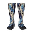 thumbnail image 2 of Lsque Abstract Blue Squares Printed Crew Socks Men's Women's LightWeight Thin Casual Calf Socks ,Knee High Socks,Cotton Socks, 2 of 9