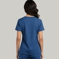 thumbnail image 3 of HeedFit Women’s Snap Front Scrub Top, V-Neck, 3 Pockets, Short Sleeve, xl, Royal, 3 of 7