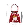thumbnail image 3 of Festive Gift Bags Reusable Drawstring Gift Sacks with Handle Santa Holiday Xmas Party Favor Wrapping Bags for Candy Cookies Small Toys Stocking Stuffers, Set of 1, Cloth, 3 of 7