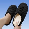 thumbnail image 5 of Iyufng Womens Winter Ribbed Closed Toe Slippers Soft Fleece Lined Warm Slip on Indoor House Shoes, 5 of 5