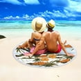 thumbnail image 6 of LYEAA Cute Beach Towel Microfiber 155x155cm Beach Blanket Thick Bath Towel Round Hawaiian Seaside Sitting Blanket Lightweight Multi-Purpose Towel for Travel Vacation Swimming Pool, 6 of 8