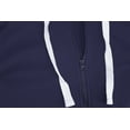 thumbnail image 2 of Men's Zip Up Drawstring Fleece Lined Athletic Sport Fitness Gym Sweater Hoodie (Navy, 5XL), 2 of 2