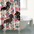 thumbnail image 4 of Dachshund and Flower Shower Curtain 72"x72" ,Bathroom Decorative Shower Curtains Set with 12 Hooks,Modern Waterproof Washable Shower Curtain, 4 of 6
