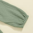 thumbnail image 3 of Ticikt Baby Girl Boys Romper Infant Fall Winter Clothes Ruffle Sweater Long Sleeve Bodysuit Jumpsuit and Headband,Color:Green,3-6 Months, 3 of 8