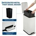 thumbnail image 5 of Danolapsi 13 Gallon Step Trash Can, Stainless Steel Kitchen Garbage Bin with Soft-Close Lid & Removable Inner Bucket, Fingerprint-Resistant Slim Rectangle Design for Narrow Spaces, 5 of 7