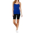 thumbnail image 2 of Juniors Solid Plain Adjustable Spaghetti Strap Layering Cropped Camisole Tank Top (Royalty, S), 2 of 4