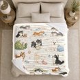 thumbnail image 5 of Watercolor Husky Dog Autumn Scene, Playful Pet Portrait Pattern, Warm Flannel Blanket for Living Room and Bedroom, Dog Lovers Halloween Gift, Pet Lover Home Decor, 5 of 9