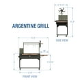 thumbnail image 3 of Backyard Discovery Argentine Santa Maria Wood Fire & Charcoal Steel BBQ Grill, Brasero, 3 of 16