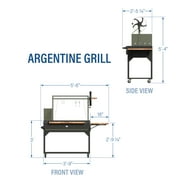 Backyard Discovery Argentine Santa Maria Wood Fire & Charcoal Steel BBQ Grill, Brasero